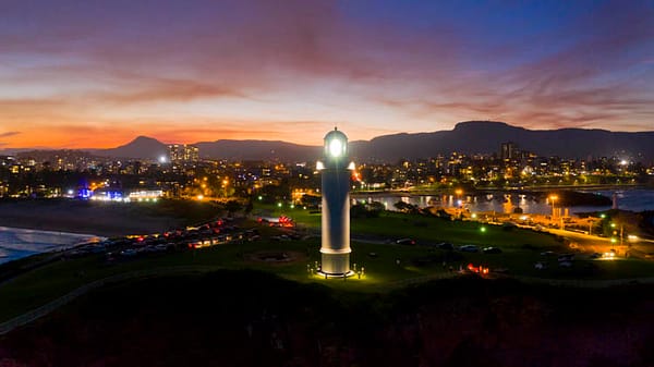 Aerial Twilight of Wollongong Lighthouse _2